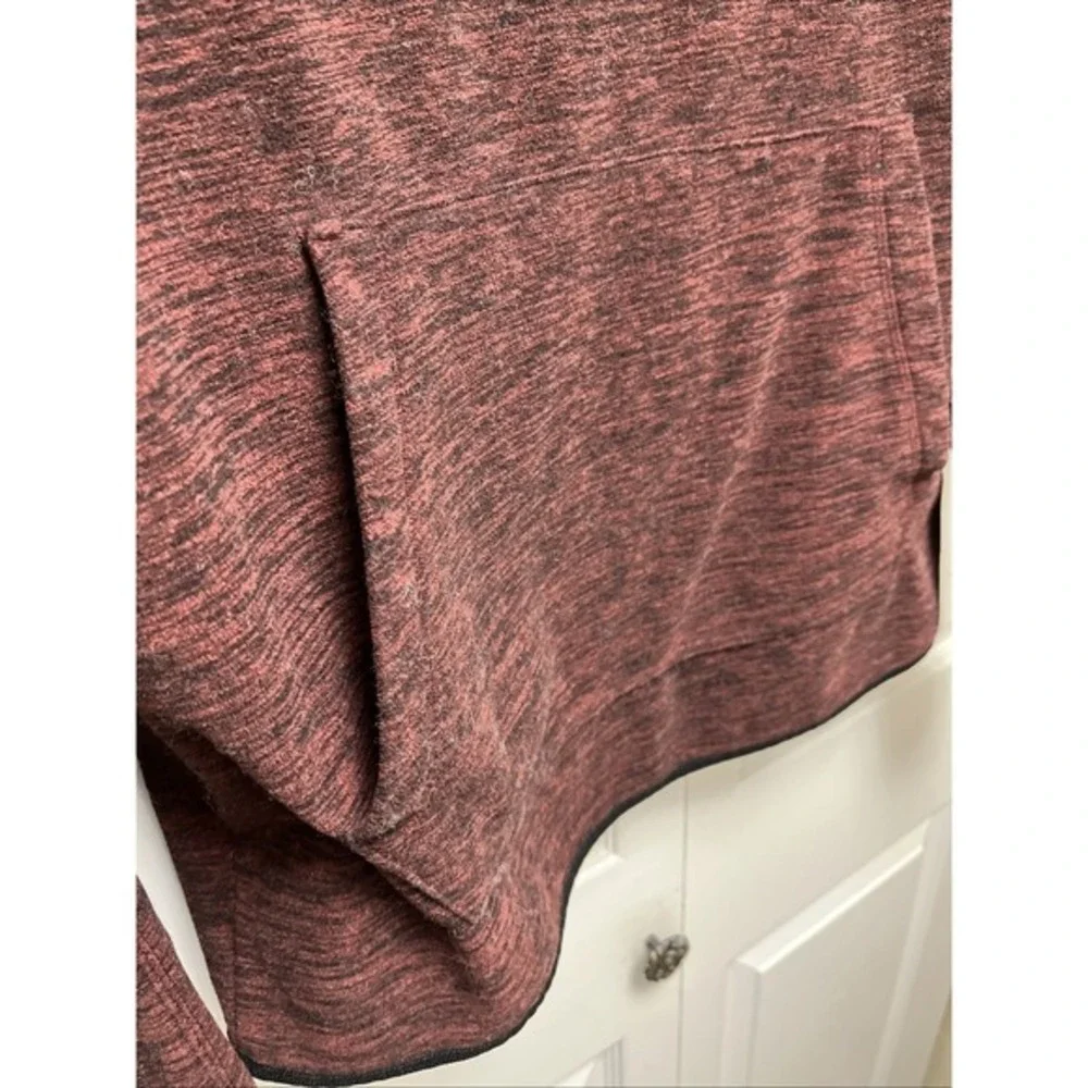 BANANA REPUBLIC ARCTIC FLEECE‎ 1/4 ZIP POLYESTER JACKET BURGUNDY Sz Lg